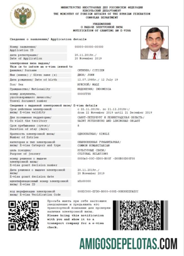 para download Visto E da Rússia em modelo Word e PDF